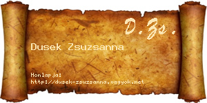Dusek Zsuzsanna névjegykártya